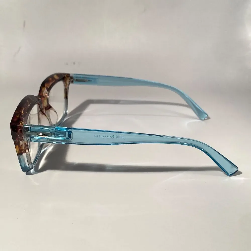 1557 Claudia Square Concave 1.5 NEW Blue Reading Glasses Blue Light Filter